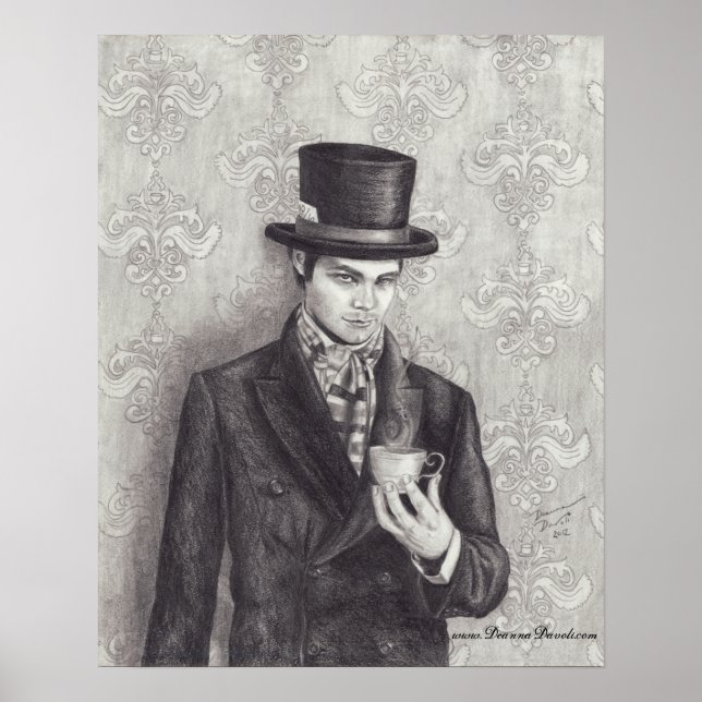 Poster De La Haine Mad Hatter Art Wonderland Art (Devant)