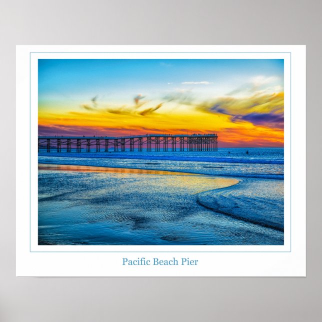 Poster de la jetée Pacific Beach (Devant)