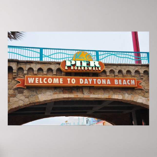 Poster de la jetée principale de Daytona Beach (Devant)