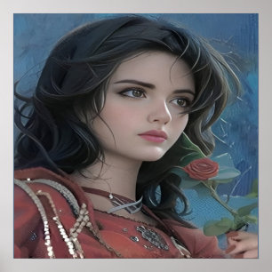 Poster de la jolie dame