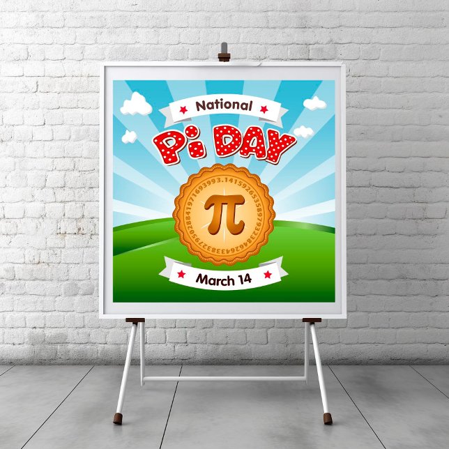 Poster de la journée Pi (It's Pi Day, Eat Pie! Celebrate math. It's also Einstein's Birthday! )