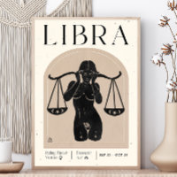 Poster de la Libra Feminine Zodiac