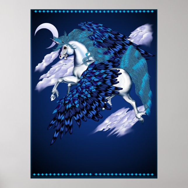 Poster de la licorne ailée (Devant)
