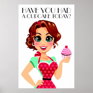 Poster de la ligne signature de la dame Cupcake