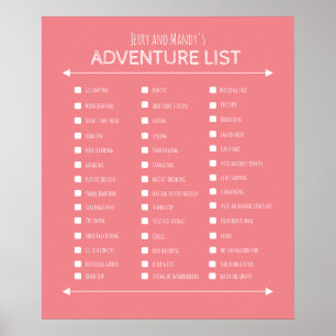 Poster de la liste de cadeaux de Saint Valentin