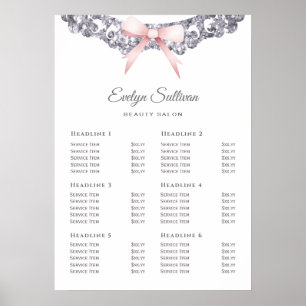 Poster de la liste de prix du cadre de parties sci