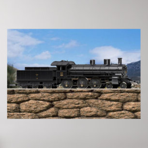 Poster de la locomotive de train d'Express