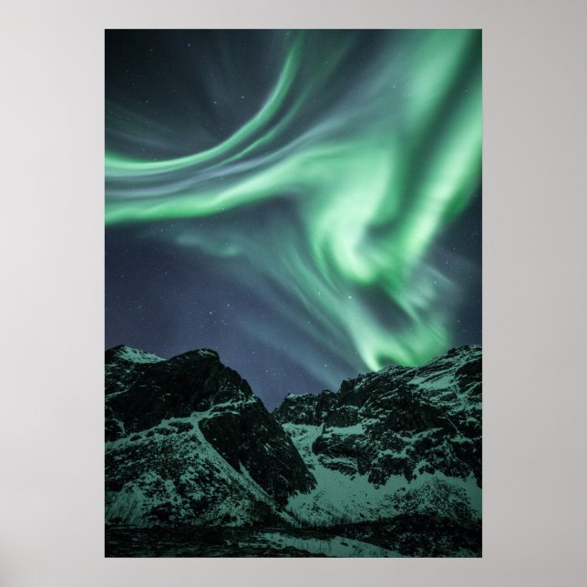 Poster de la lumière du Nord en Norvège (Devant)
