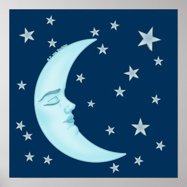 Poster de la lune couchée (Devant)