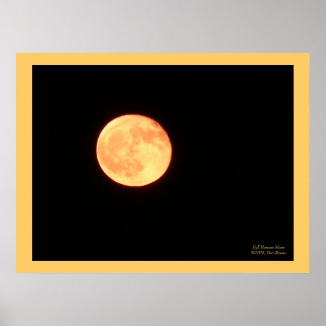 Poster de la lune de récolte complète (Devant)