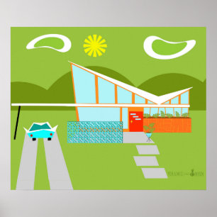 Poster de la maison Retro Palm Springs