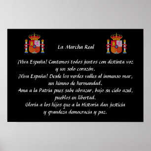 Poster de La Marcha Real (hymne national espagnol)