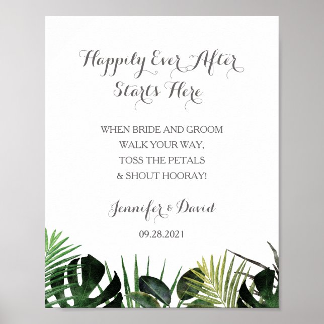 Poster de la mariée Mariage tropicale (Devant)