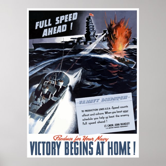 Poster de la marine de 2ème guerre mondiale (Devant)