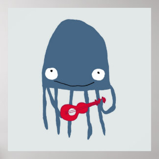 Poster de la méduse avec Ukelele