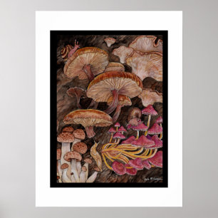 Poster de la ménagerie des champignons