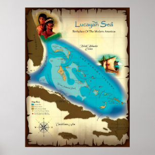 Poster de la mer de Lucayan