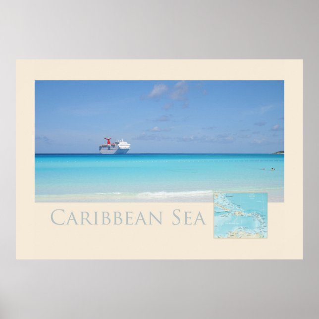 Poster de la mer des Caraïbes (Devant)