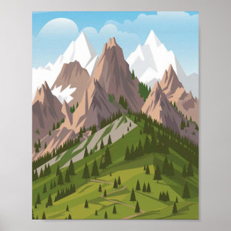 Poster de la montagne des Alpes suisses