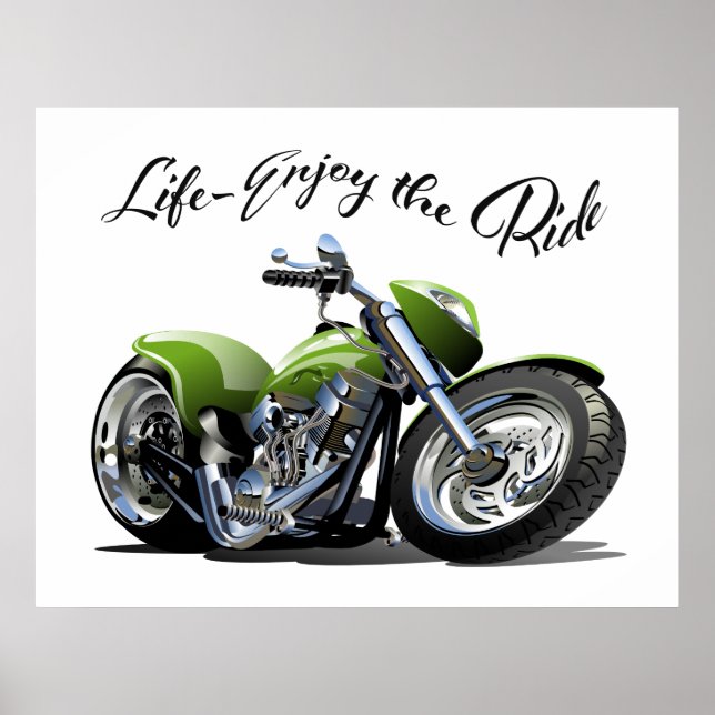 Poster de la moto - Profitez de la balade (Devant)
