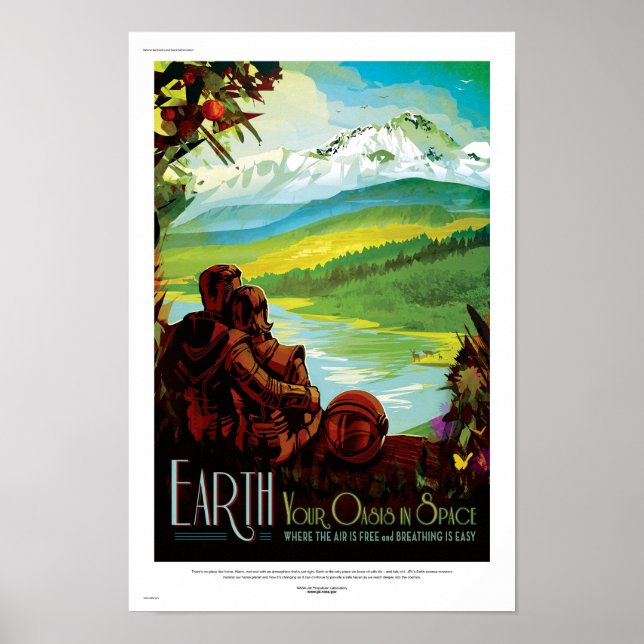 Poster de la NASA Future Travel Sci Fi - Planète T (Devant)
