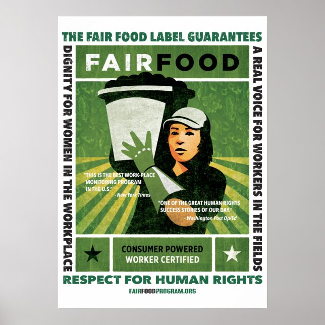 Poster de la nourriture équitable - Grand (Devant)