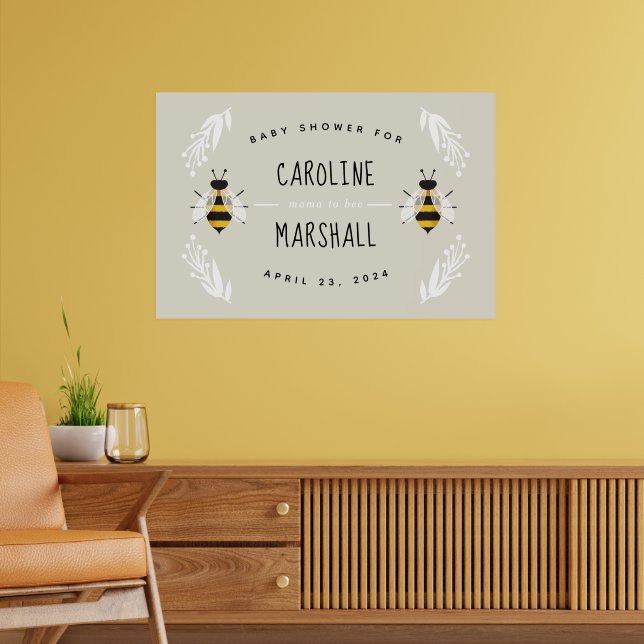 Poster de la pancarte Baby shower neutre pour mama (Salon 2)