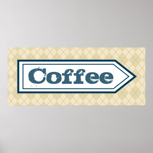 Poster de la pancarte de café (Devant)