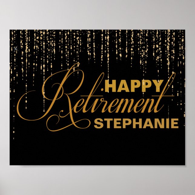 Poster de la partie de retraite Gold et Black (Devant)