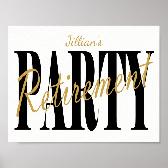 Poster de la partie de retraite Gold et Black (Devant)