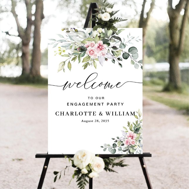 Poster de la partie d'engagement Eucalyptus Blush (Créateur téléchargé)