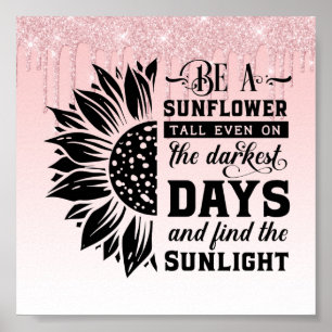 Poster de la Parties scintillant à gouttes roses