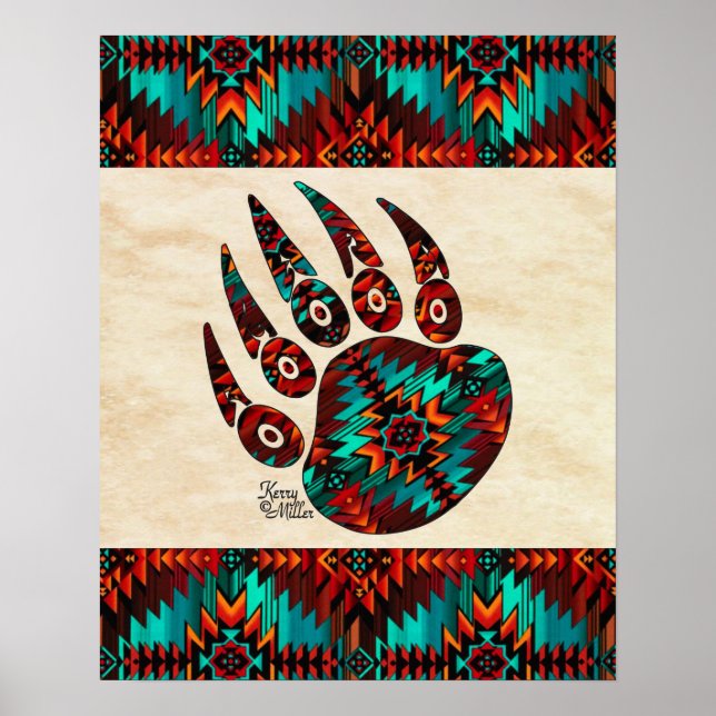 Poster de la patte de l'ours tribal (Devant)