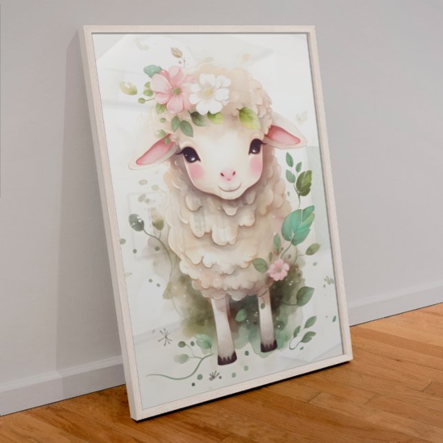 Poster de la pépinière d'agneau pour bébés (Créateur téléchargé)