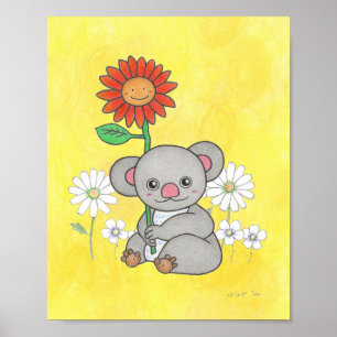 Poster de la pépinière d'animaux de mignons Koala 