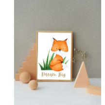 Poster de la pépinière Fox Woodland Animaux