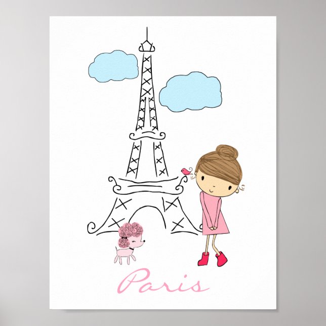Poster de la Petite Fille à Paris (Devant)