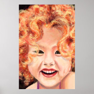 Poster de la petite fille Redhead - Peinture origi