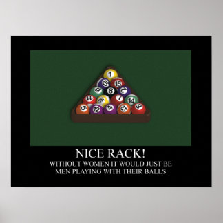 Poster de la piscine de billard NICE RACK