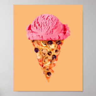Poster de la pizza à la crème glacée
