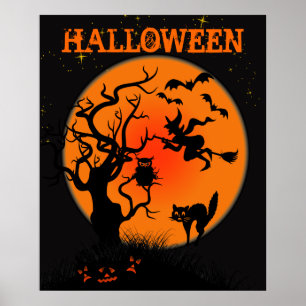 Poster de la place hantée Halloween