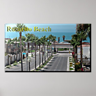 Poster de la plage de Rosarito Mexico