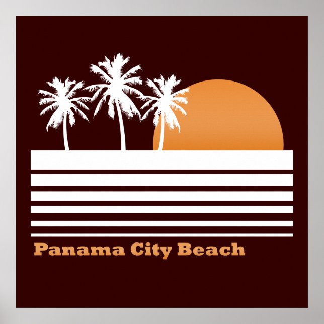 Poster de la plage Retro Panama City (Devant)