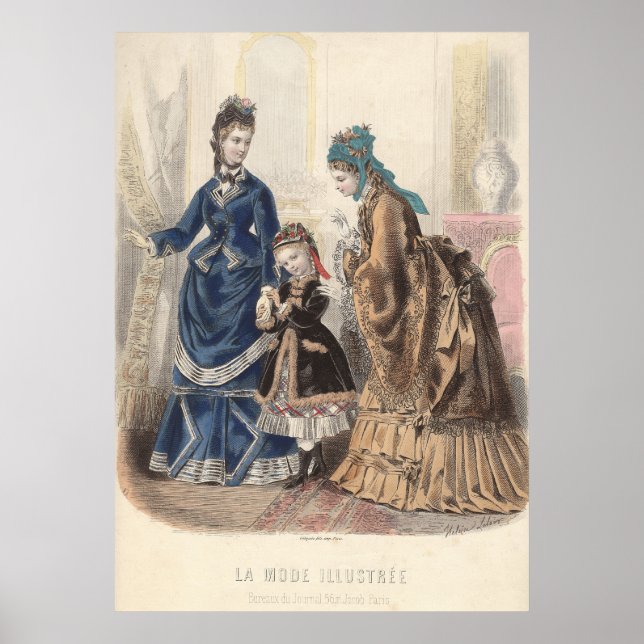 Poster de la plaque de mode antique - Heloise Lelo (Devant)