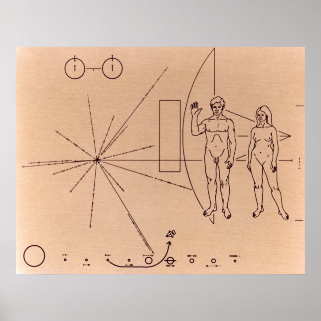 Poster de la Plaque Pioneer (Devant)