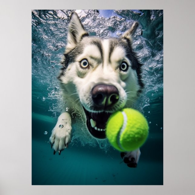 Poster de la plongée sous-marine de l'Husky Sibéri (Devant)