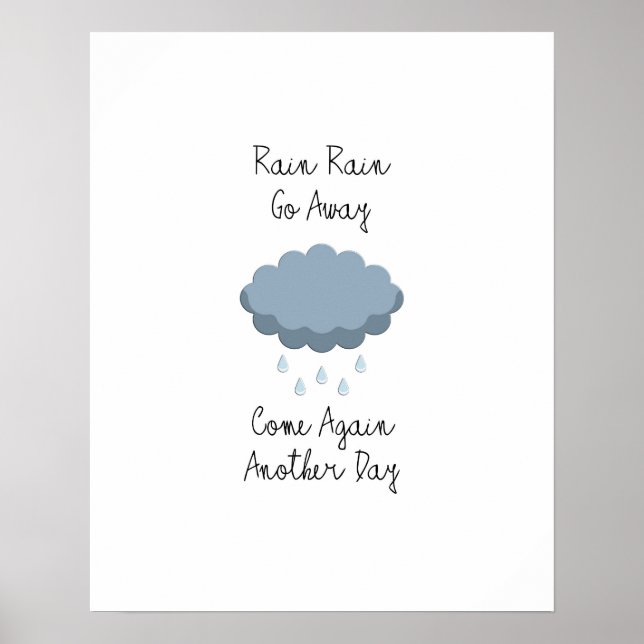 Poster de la pluie Pluie Go Away (Devant)