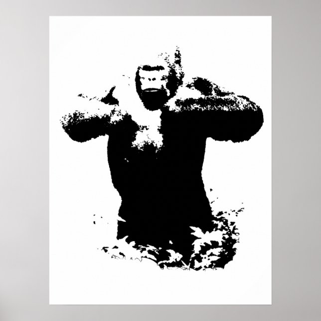 Poster de la poitrine de Pop Art Gorilla (Devant)