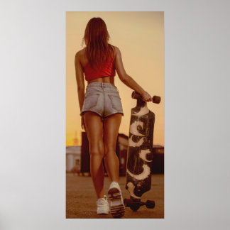 Poster de la porte de fille de skater
