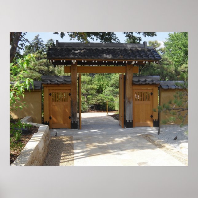 Poster de la porte de jardin près des jardins japo (Devant)